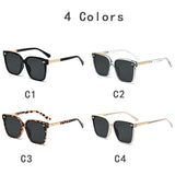 Women's HSF Marketplace luxury designer square sunglasses, vintage-style summer shades