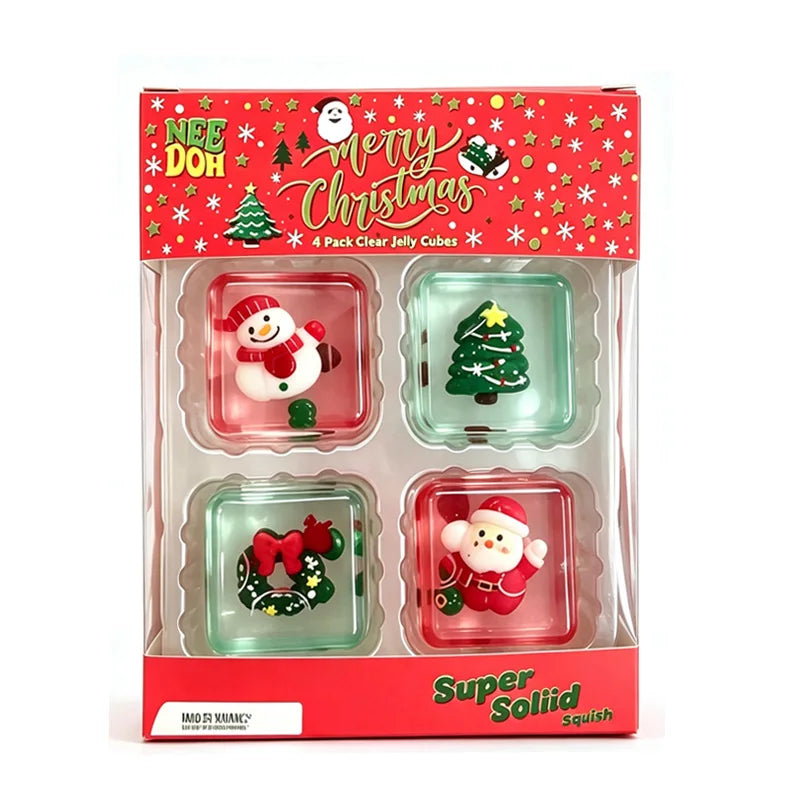 NEEDOH Mini 4-pack Set Nice Cube Stress Relief Squishy Cube Anti-Anxiety Squeeze Object Fidget Toy Holiday Gifts Set New 2026