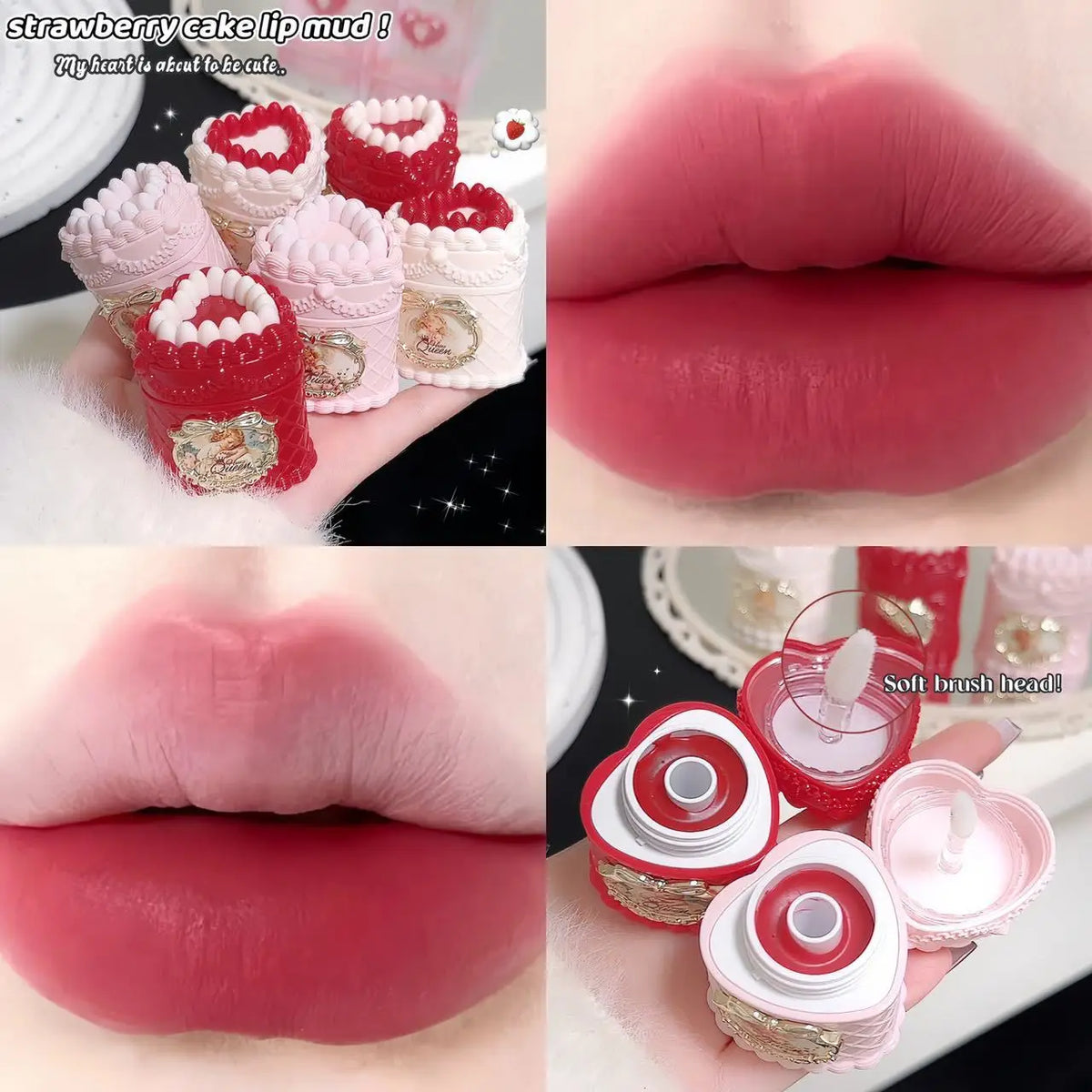HSF Marketplace velvet lip mud lipstick with matte finish, non-stick cup, long-lasting for daily and party makeup looks.