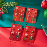 Moving Santa Claus tassel dangle earrings by HSF Marketplace for festive jewelry style