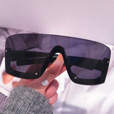 Candy color oversized shield sunglasses in red and yellow for women, trendy and fashionable sunglasses by HSF Marketplace.