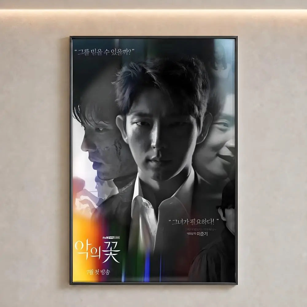 Korean thriller poster wall decor for Flower of Evil drama, featuring dramatic K-drama artwork