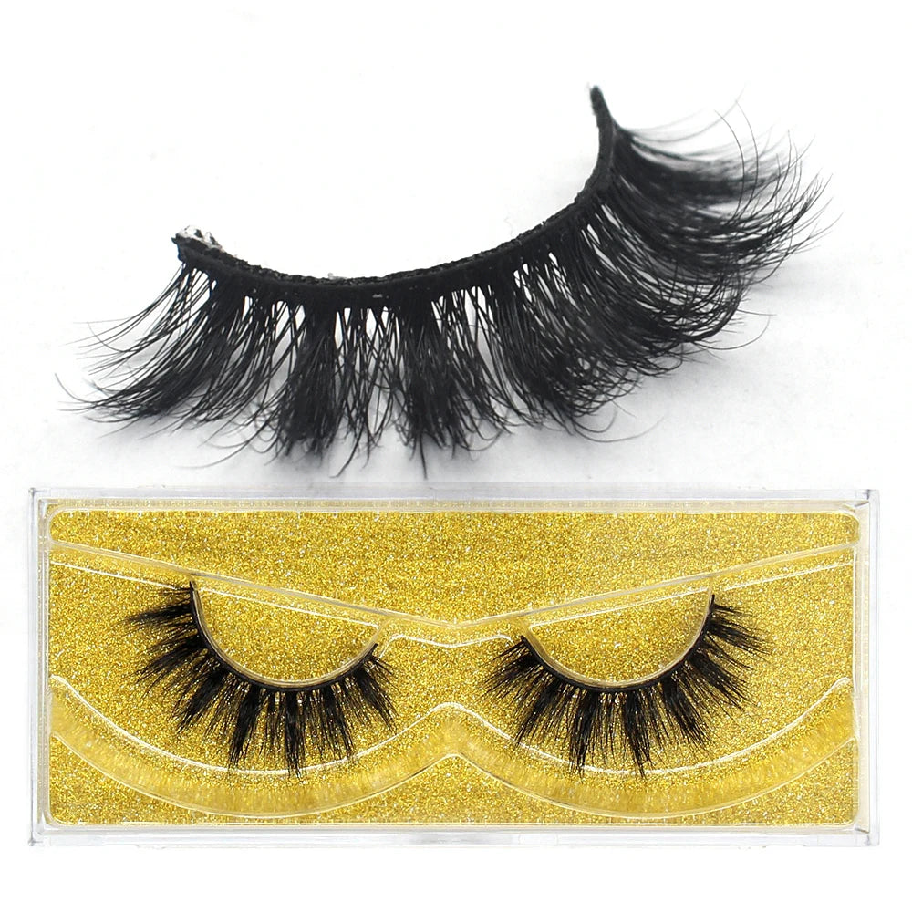Dropshipping 3D Mink Eye Lashes Fluffy Volume Eyelash Extension Natural Wispy Full Strip Mink False Eyelashes Bulk Lash Makeup
