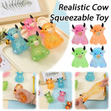 Glitter Highland Cow Squishy Toy Stress Relief Toy Anxiety Relief Fidget Toy Sensory Toy for ADHD Squeezing Stress Relief Gift
