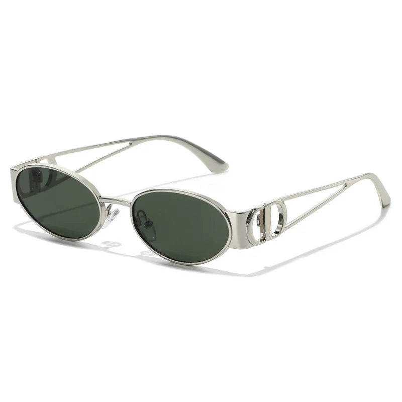Women’s 2026 luxury oval sunglasses by HSF Marketplace, UV400 protection, stylish small frame for fashion and street wear.