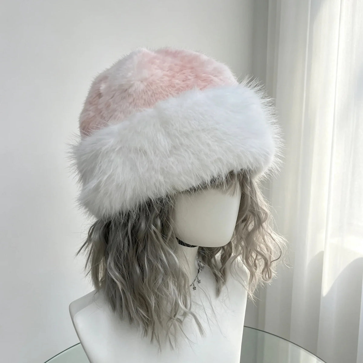Kawaii deer spots faux fur winter hat, scarf and gloves set by HSF Marketplace