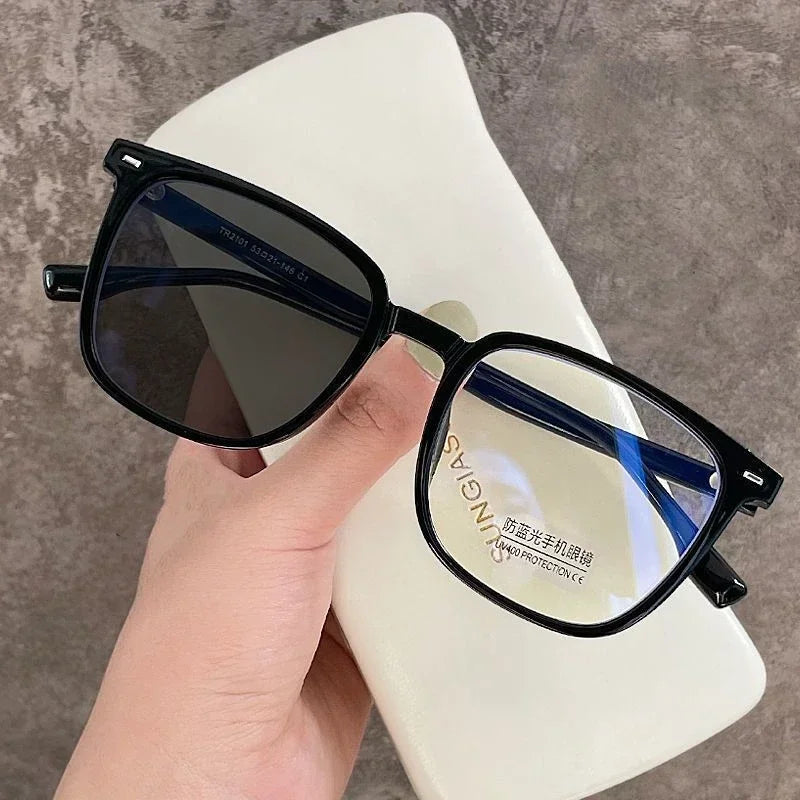 HSF Marketplace 2026 Ultra Light Square Frame Photochromic sunglasses with anti-radiation lenses for women and men.