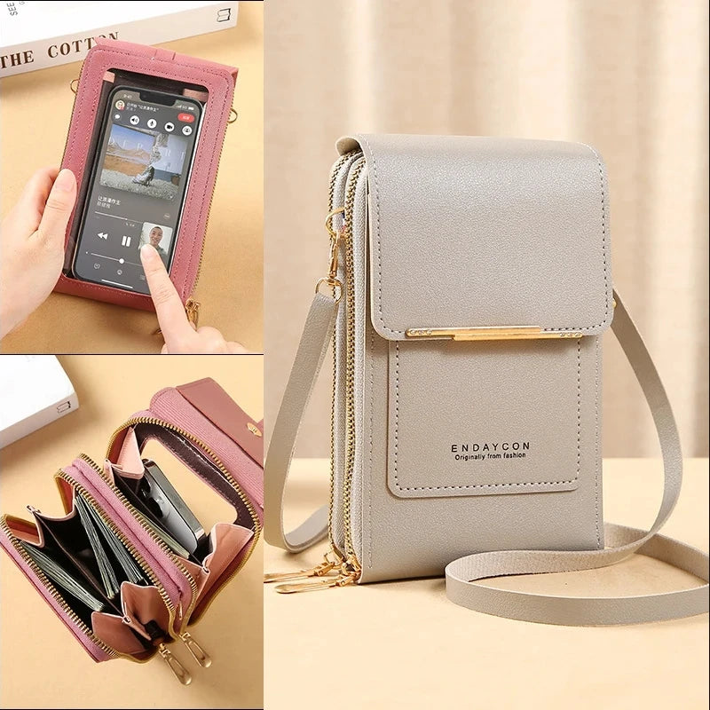 Fashion touch screen lock cell phone bag by HSF Marketplace, women's crossbody purse with card holder for mobile phones and essentials.