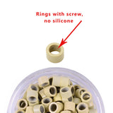 1000Pcs 4.0 mm Hair Extension Microringe Micro Links Rings Beads Links With Screws Thread Aluminium 7 Colors Optional