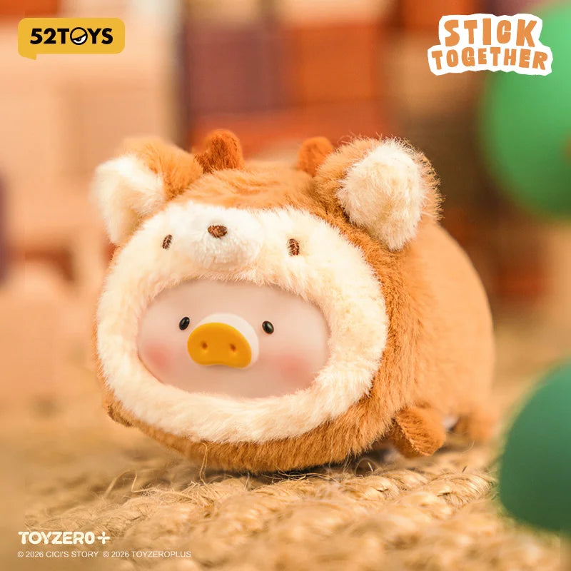 52TOYS LuLu the Piggy Animal Party Vol.2 PVC face plush keychain cartoon figure