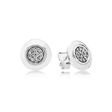 925 silver butterfly square heart-shaped earrings for women, delicate European-style jewelry gift