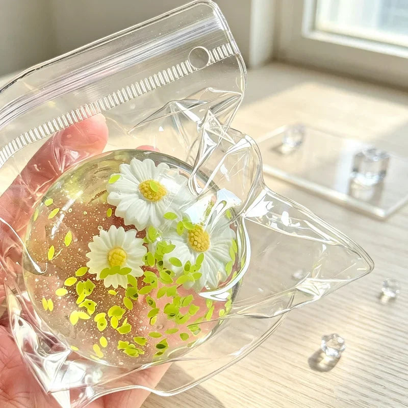 Maltose  Spring Daisy Ball Squishy Ball Squeeze Toy Stress Relief Decompression Toys New Year Chrismas Gift