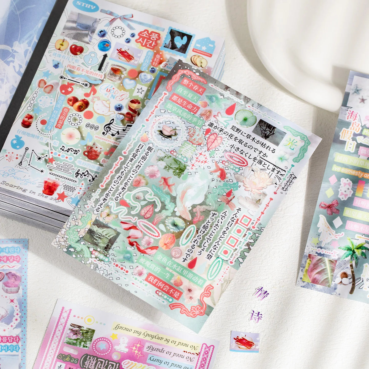 Kawaii die cut sticker book by HSF Marketplace for DIY scrapbooking and decoration