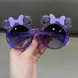 Cute crystal bow girls sunglasses by HSF Marketplace featuring shiny, personalized cartoon-style eyewear for children.