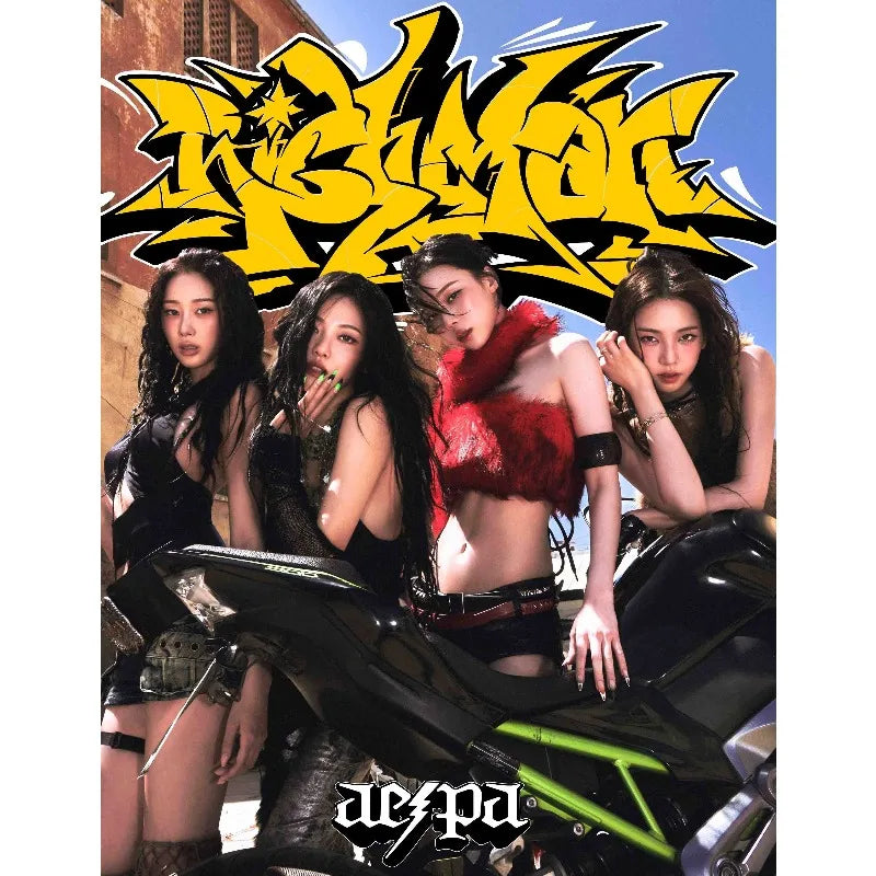 A-Aespa Whiplash aesthetic poster, HD canvas wall art featuring K-culture design by HSF Marketplace