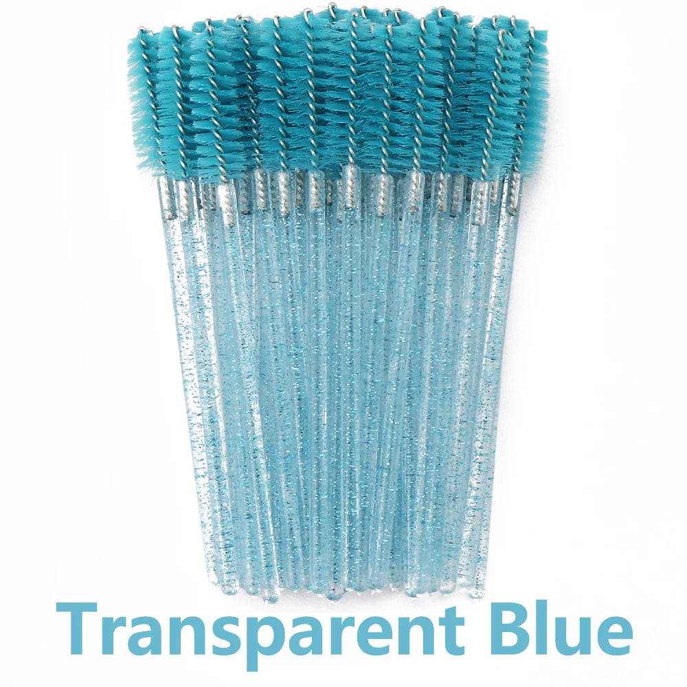50-piece eyelash brush set for lash extensions and makeup by HSF Marketplace