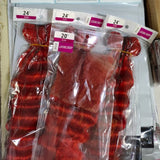 Real Pictures Hot Red Loose Deep Wave Bundles with HD Closure &Frontal Wholesale 10-30 Inch Raw Human Hair Bundles With Closure