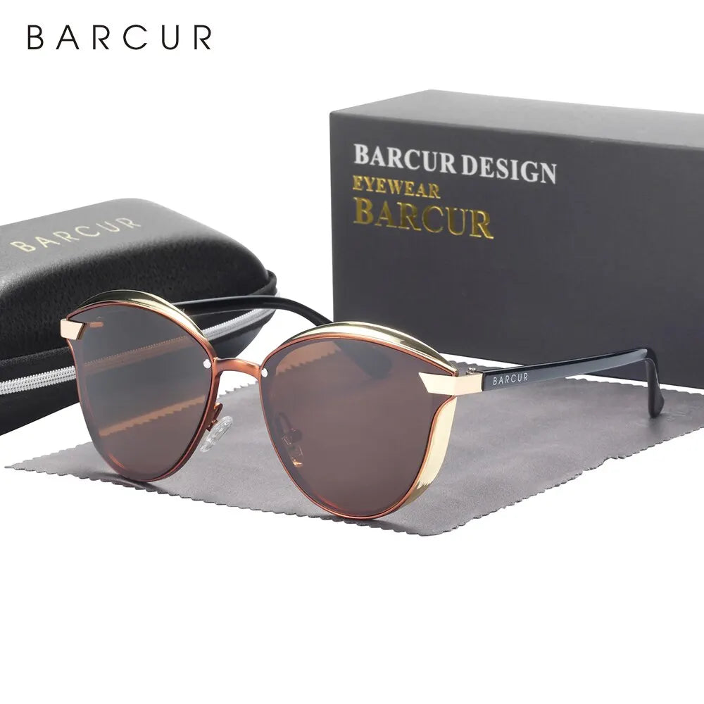 Husband polarized sunglasses for women with round frames, UV protection, stylish eyewear accessory for ladies.