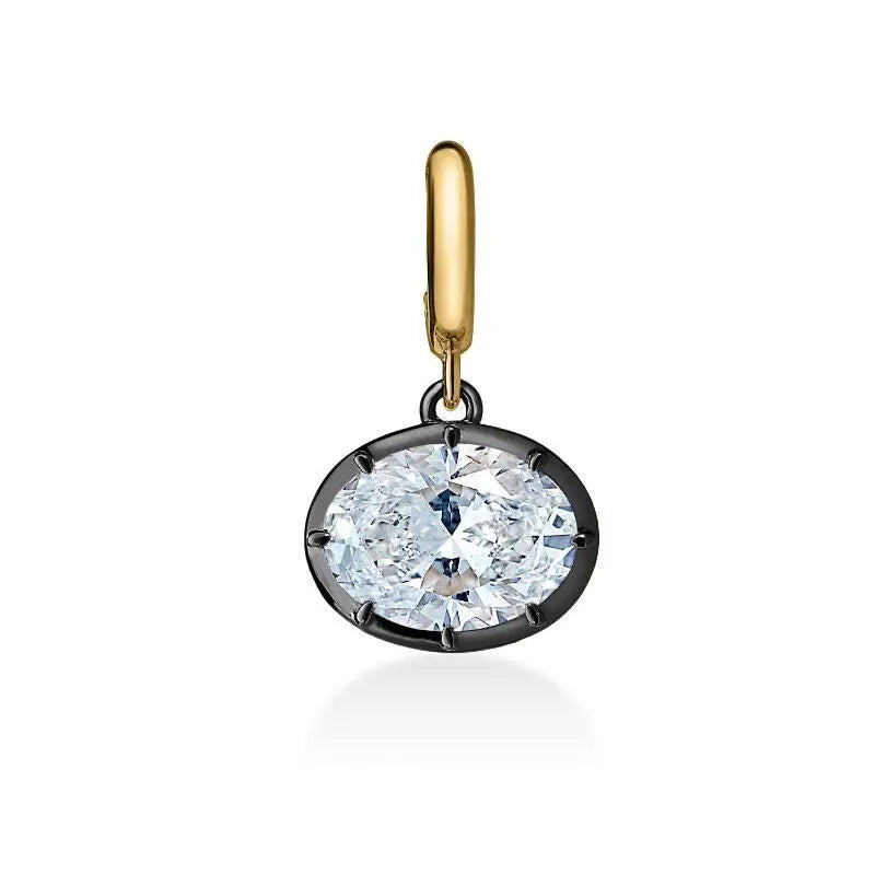 Women's geometric zircon pendant necklace by HSF Marketplace for daily wear