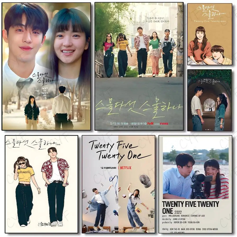 Twenty Five Twenty One Korean anime poster for home decor, featuring characters and colorful artwork