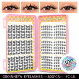 Natural eyelash clusters, 320-piece volume mixed tray false lashes by HSF Marketplace