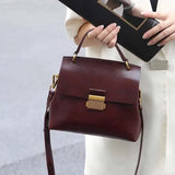 Vintage cow leather women’s handbag for stylish commuters by HSF Marketplace