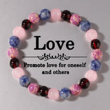 Love Bracelet Multi-color Natural Stone Attracts Good Luck And 8MM Imperial Stone Jewelry, Lapis Lazuli With Beautiful Meaning