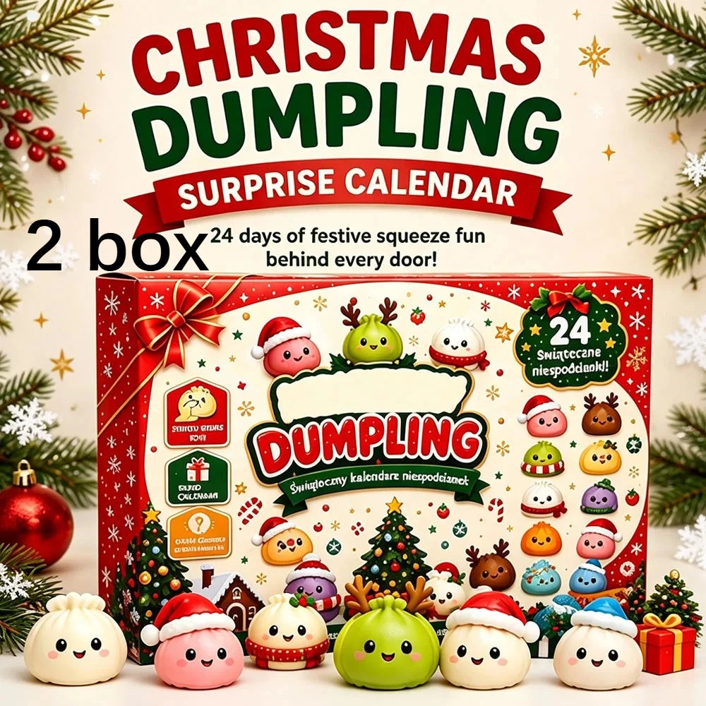 Squishy 2026 New Christmas Advent Calendar, 24 Days Countdown Surprise Box, Dumpling Slow Rebound Squishies Squeeze Sensory Gift
