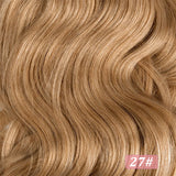 Straight Brazilian Remy human hair wrap-around clip-in ponytail extensions, 200 grams, 18–28 inches