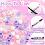 60pcs Colorful Versatile Hair Beads for Braids - Durable Accessory for Hair Styling
