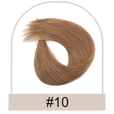 Clip-in straight human hair ponytail extension, 100g wrap-around natural ponytail for women