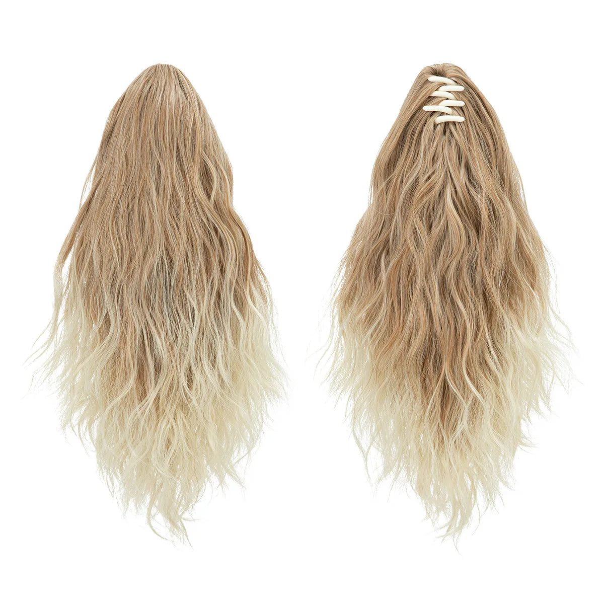 Cute curly clip-in ponytail extension by HSF Marketplace for easy everyday wear