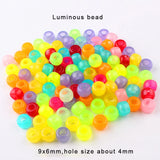50Pcs 100Pcs Transparent 4mm Big Hole Dreadlock Beads for Jumbo Braids Dreadlock Resin Clear For Hair Accessories Styling Tool