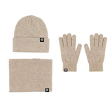 Unisex winter warm hat, gloves and scarf set in soft cashmere knit by HSF Marketplace