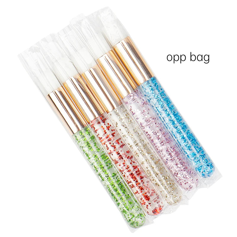 Set of 20 crystal eyelash cleaning brushes and false eyelash extension tools, including blackhead remover and makeup supplies.