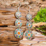 HSF Marketplace vintage geometric boho dangle earrings for women, shown as a stylish jewelry pair