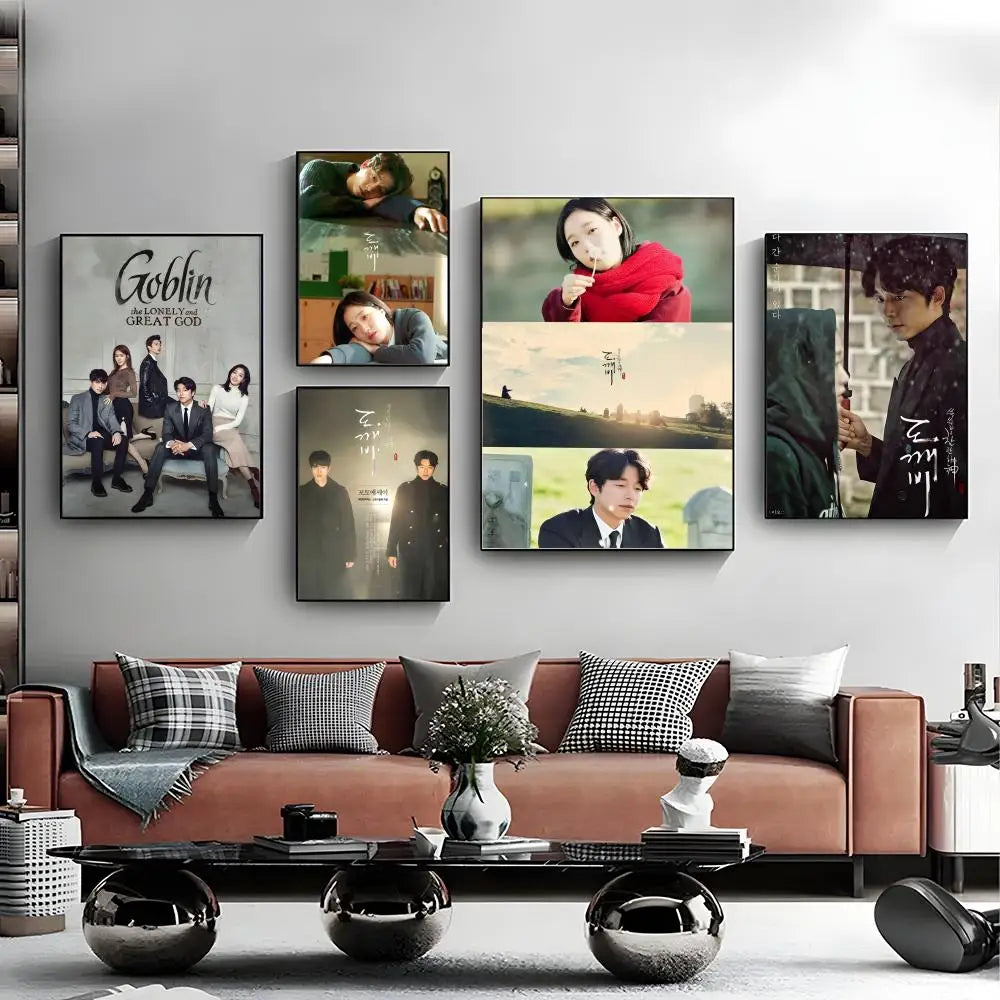 Korean drama Goblin poster canvas art for home decor, featuring K-drama artwork from HSF Marketplace