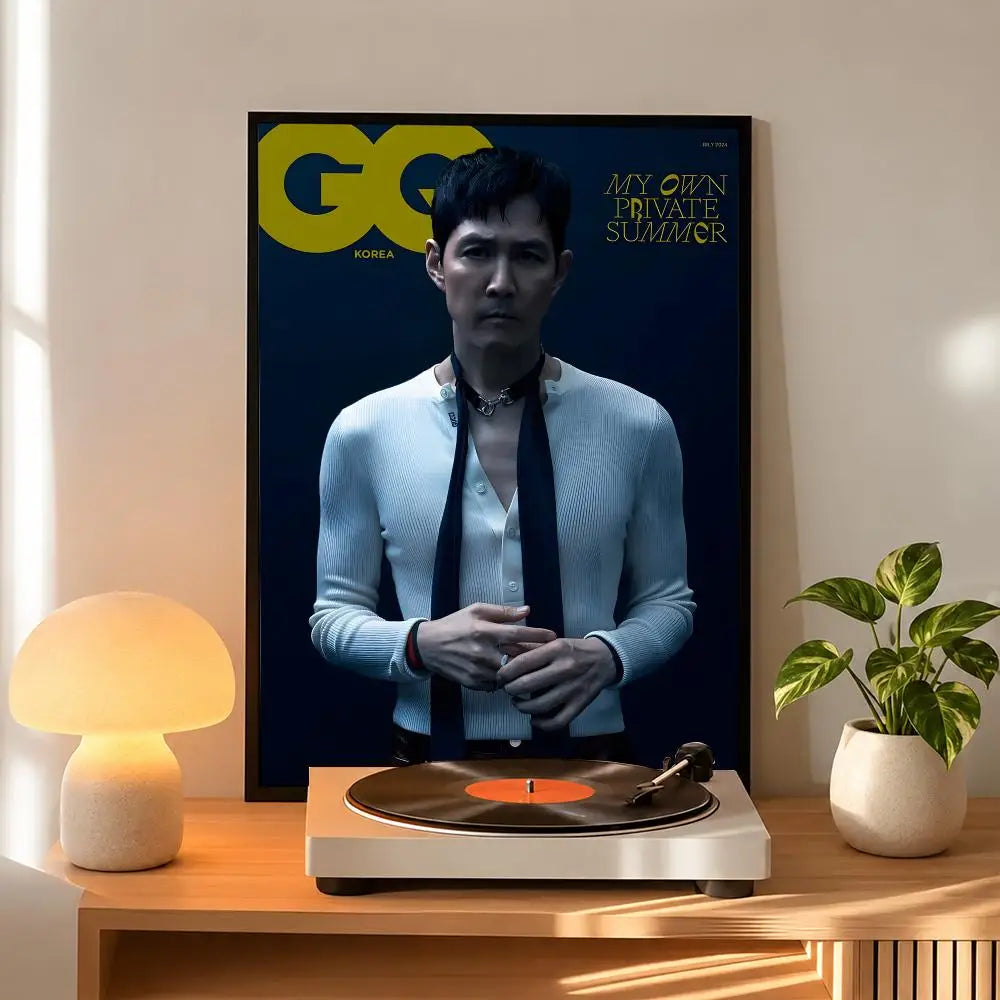 Lee Jung-jae portrait art poster for home decor, K-culture merch by HSF Marketplace