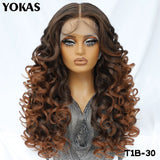 Latisha Lace Frontal Wigs 13x6 Synthetic High Temperature Fiber HD Lace Frontal Wigs 24 Inch Loose Curls Lace Wig For Afro Wome