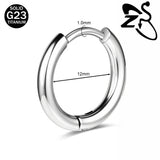 Titanium 18G hoop earrings for helix and cartilage piercings by HSF Marketplace