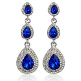 Champagne crystal drop earrings by HSF Marketplace for elegant wedding looks