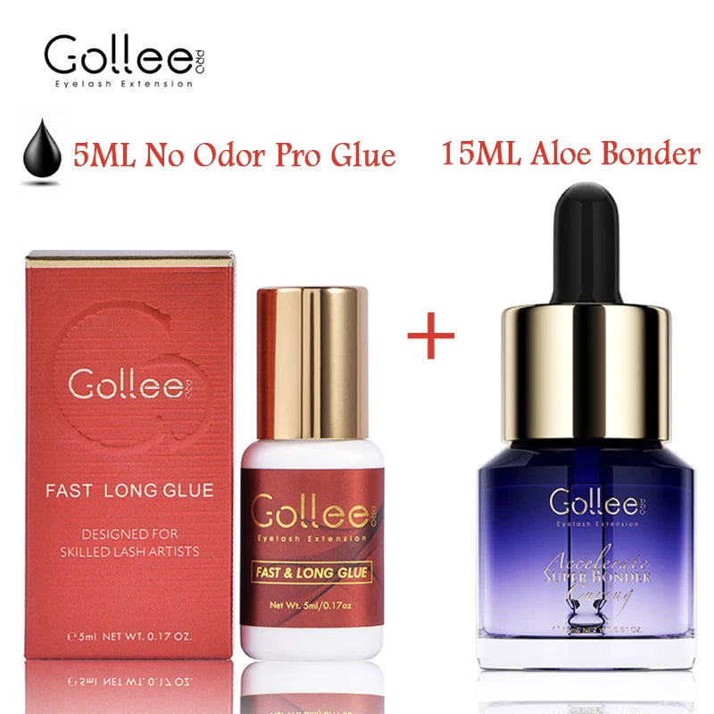 Gollee All Season Glue for Lash Extension 0.5s Fast Drying Strong Glue Stick False Eyelash 6-8 Weeks Waterproof Adhesive Makeup