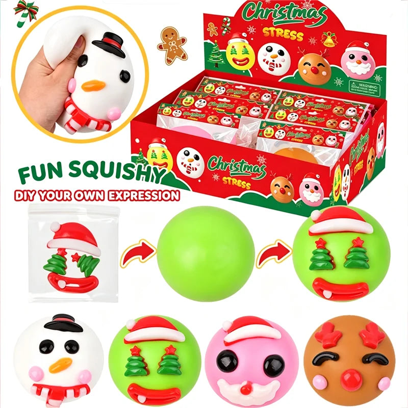 Christmas Limited Edition DIY Ugly Face Dog Squishy Squeeze Ball Slow Rebound Stress Relief Calming Sensory Toy for Adults ADHD