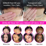 Deep wave short bob Brazilian Remy human hair wig with 13x6 invisible HD lace front and pre-plucked hairline