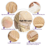 613 blonde body wave 13x6 HD lace frontal human hair wig, 38–40 inch honey-colored lace, HSF Marketplace