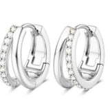 Drperfect 1Pair Flat Back Earrings for Women Surgical Steel Earrings for Sensitive Ears Hoop Stud Cartilage Tragus Piercings