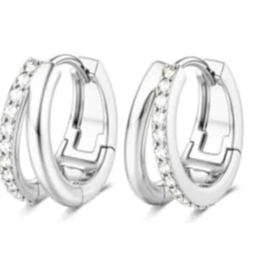 Drperfect 1Pair Flat Back Earrings for Women Surgical Steel Earrings for Sensitive Ears Hoop Stud Cartilage Tragus Piercings