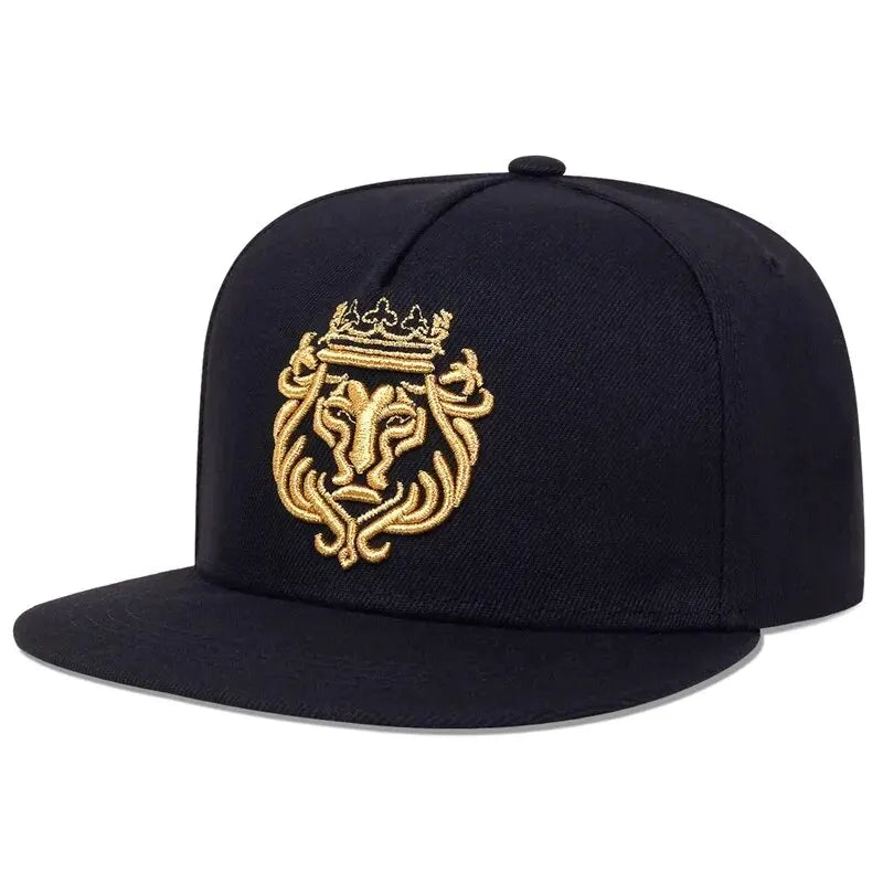 Unisex lion crown embroidered hip-hop baseball cap for sun protection, HSF Marketplace women's hat