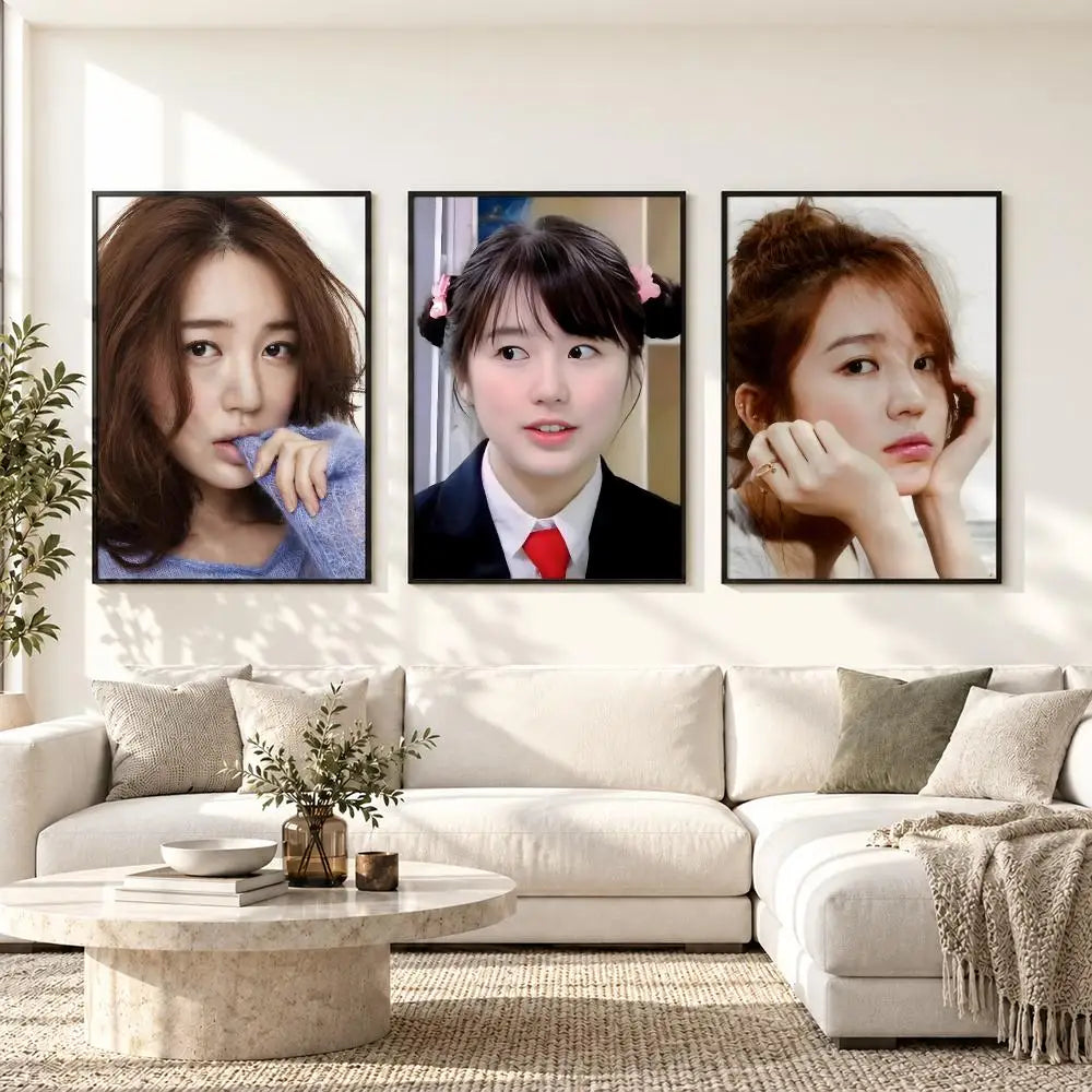Yoon Eun Hye retro visual poster for home decor, K-culture merch by HSF Marketplace