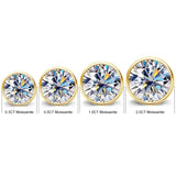 18K gold moissanite diamond stud earrings for women by HSF Marketplace